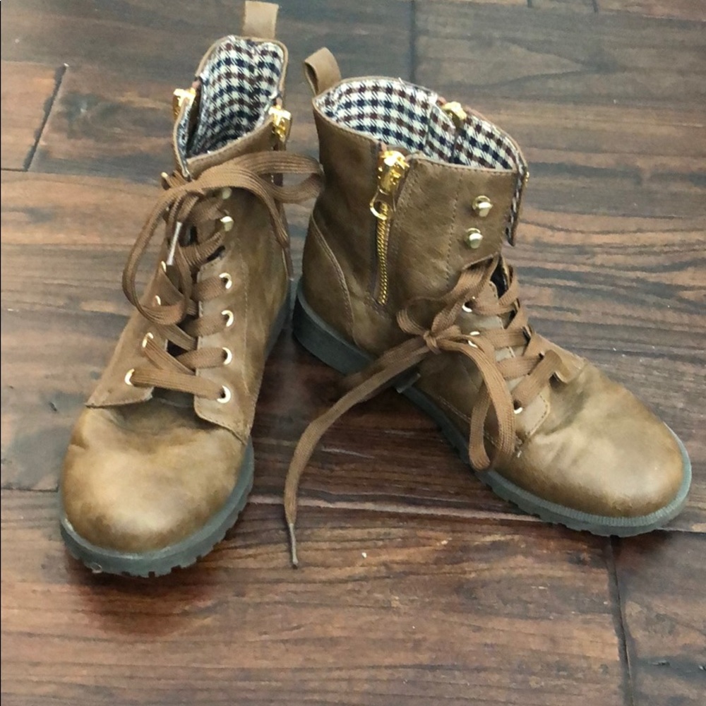 Girls lace up booties/zip up Sz 4